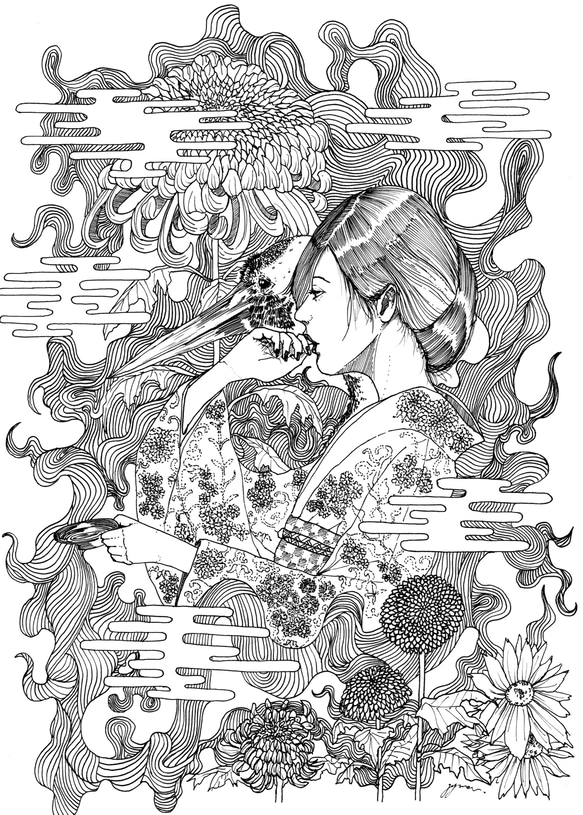 オンライン限定商品】 No.182 wi1y 手描きアナログペン画