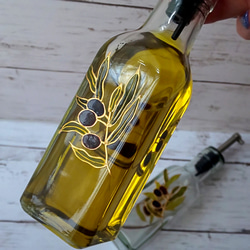 【再販！】オリーブ柄のオイルボトル (単品・ゴールドライナー) 6枚目の画像