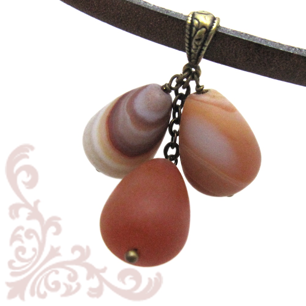 マットカーネリアンのドロップチョーカー