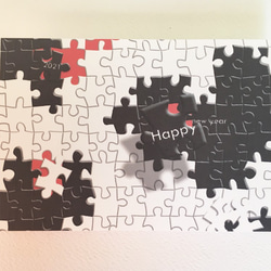 年賀はがき ♫ ハッピーのかけら 〜 A piece of jigsaw puzzle 2枚目の画像