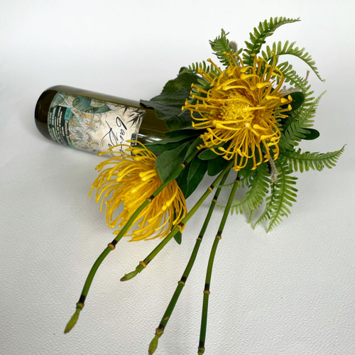 イエローグリーン系♪お花の国産転写ビーズとマットかぼちゃのカスタムボールペン❤ イエローグリーン系♪お花の国産転写ビーズとマットかぼちゃの