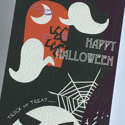 Haunted house ハロウィン★オリジナルイラストポストカード 2枚目の画像