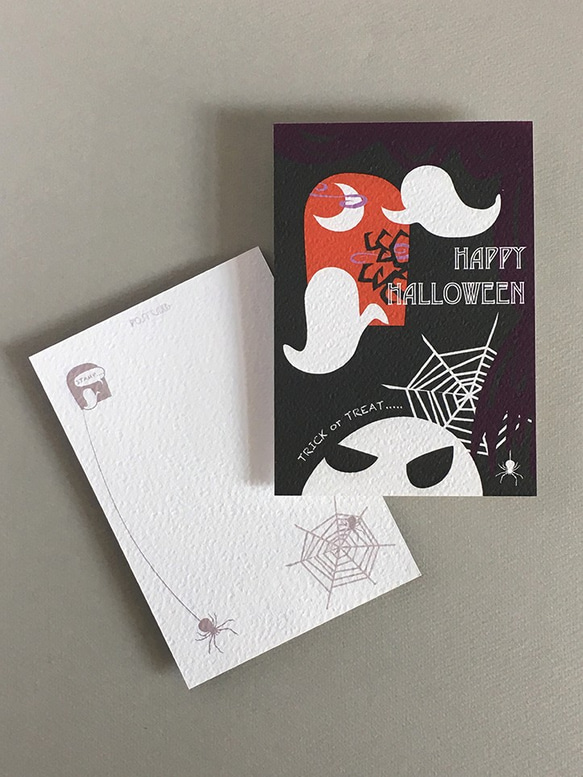 Haunted house ハロウィン★オリジナルイラストポストカード 3枚目の画像