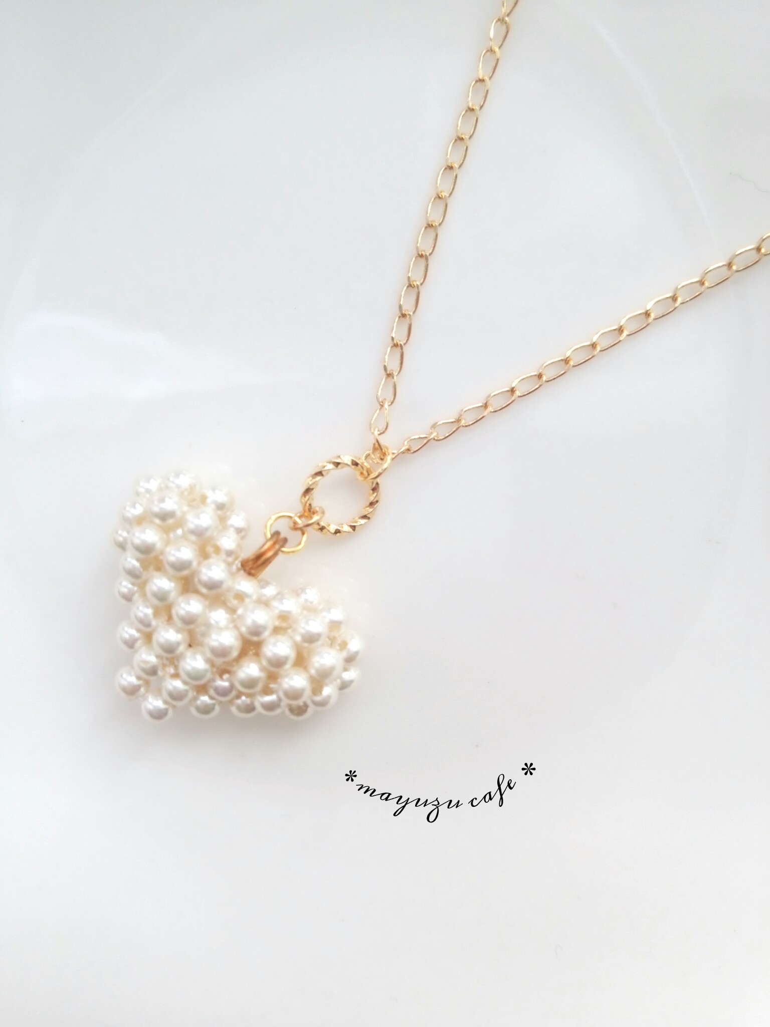 メタル × パール ハート ネックレス – GOLDY Onlinestore