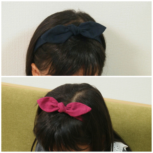 再販10【ネイビー】ナチュラルリボン♡ヘアゴム 再販10【ネイビー】ナチュラルリボン♡ヘアゴム