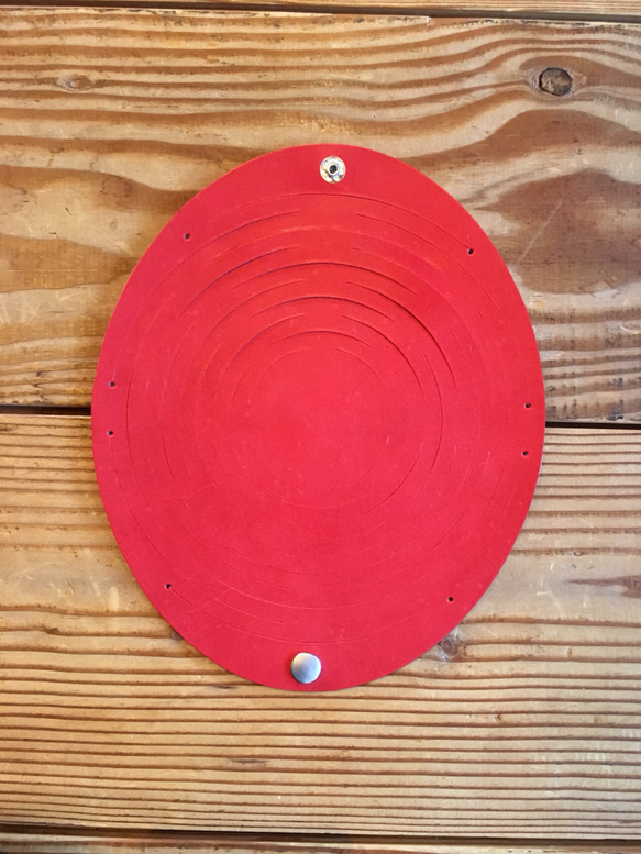 革製  カゴbag 赤 2枚目の画像