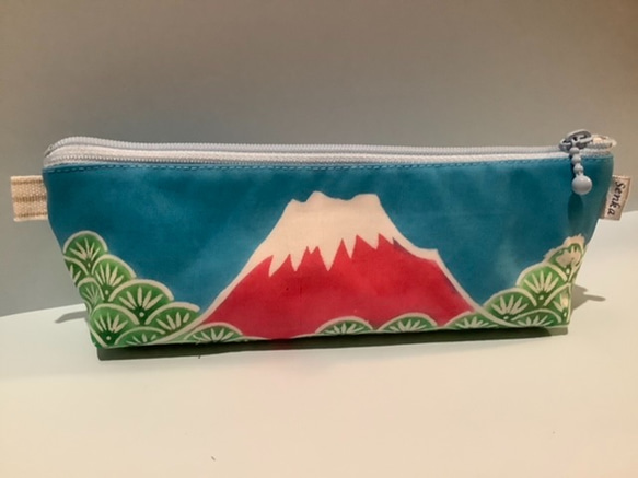 富士山と松青海波のペンケース 1枚目の画像