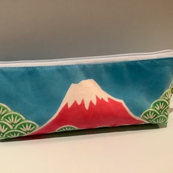 富士山と松青海波のペンケース 2枚目の画像