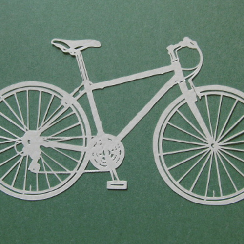 自転車 切り絵原画 切り絵 とん 通販 187320｜Creema(クリーマ