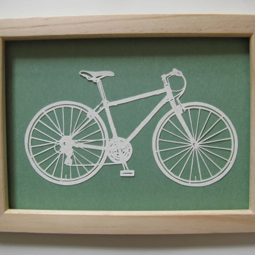 自転車とパズルピースのアート作品 切り絵 自転車 切り絵原画 切り絵 とん 通販 187320｜Creema(クリーマ
