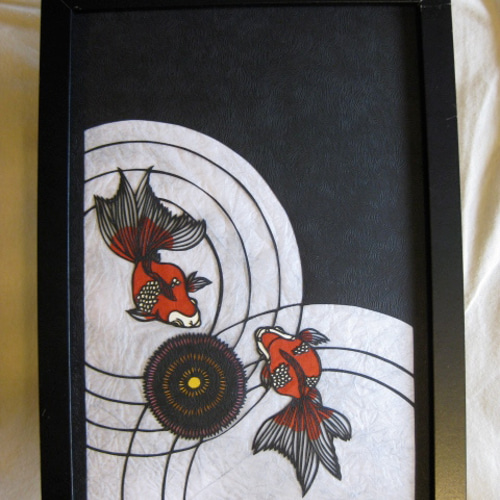 夏の金魚 ＜切り絵原画＞ 切り絵 とん 通販 230086｜Creema(クリーマ)