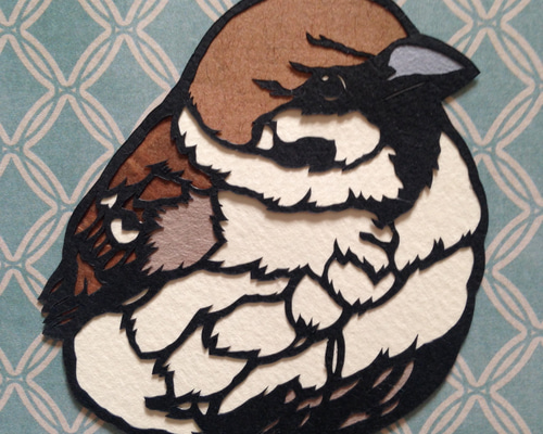 すずめ ＜切り絵原画＞ 切り絵 とん 通販 330899｜Creema(クリーマ)