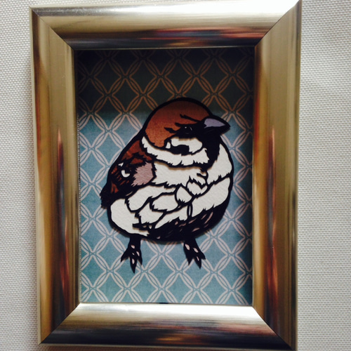 すずめ ＜切り絵原画＞ 切り絵 とん 通販 330899｜Creema(クリーマ