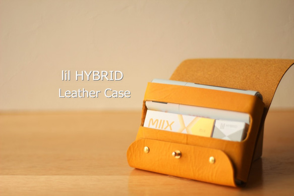 lil HYBRID3.0対応 本革ケース ミモザイエロー ＊＊プレゼントに