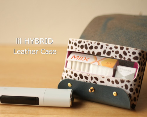 リルハイブリッド3.0 本革製ケース 髑髏混 ナスカン付 lilHYBRID3.0】リルハイブリッド3.0 本革製ケース 髑髏混 朱殷