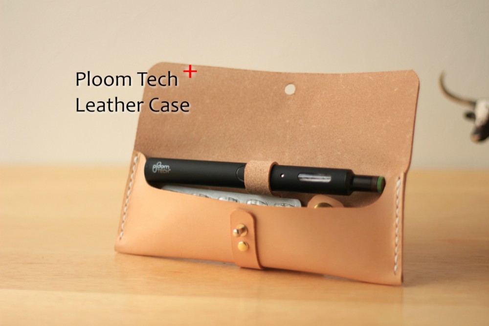 PloomTECH∔　本革プルームテックプラスケース　　ヌメ革きなり　◇◇プレゼントに自分用に◇◇