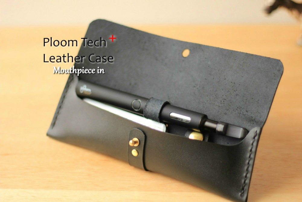 PloomTECH∔本革プルームテックプラスケースマウスピースin　ギボシブラック　プレゼントに自分用に