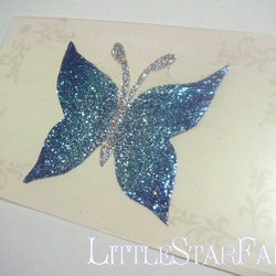 ボディージュエリーシール】バタフライA(紺)◇繰り返し使える◇ その他