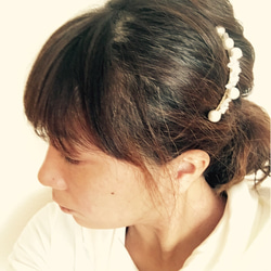 white color hair comb♡ 2枚目の画像