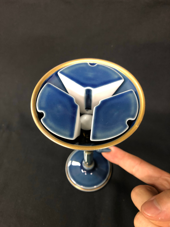 有田焼燭台〜瑠璃柚彩〜 