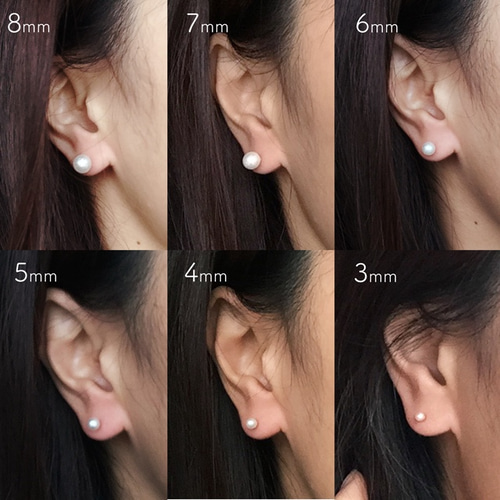 3mm一粒つやパールシンプルスタッドピアス&イヤリング(ピアス 