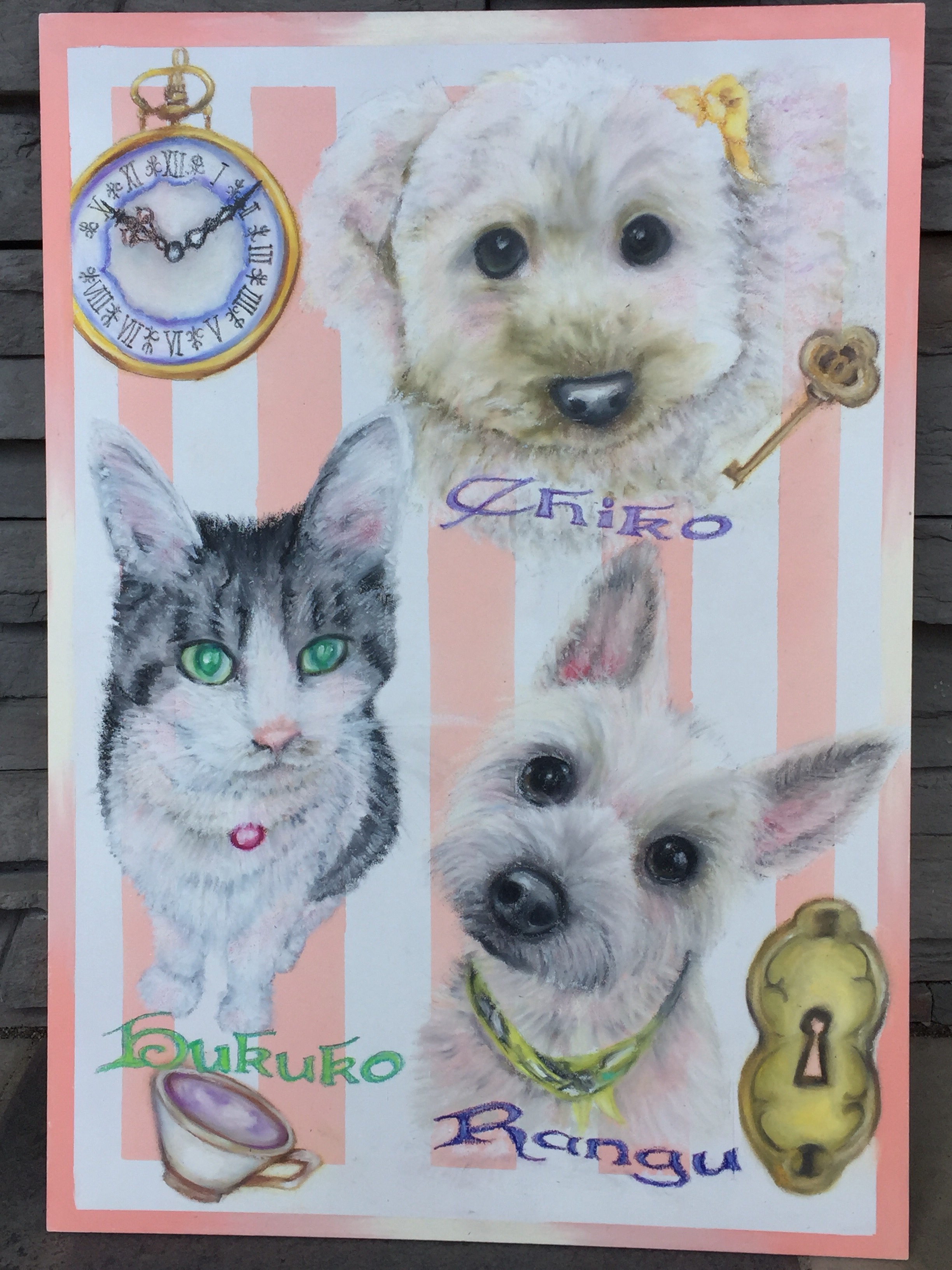 期間限定！チョークアート愛犬愛猫の似顔絵オーダー
