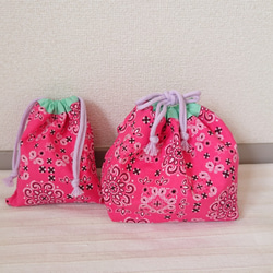 入園　入学　お弁当袋　コップ袋　和柄　胡蝶 4枚目の画像