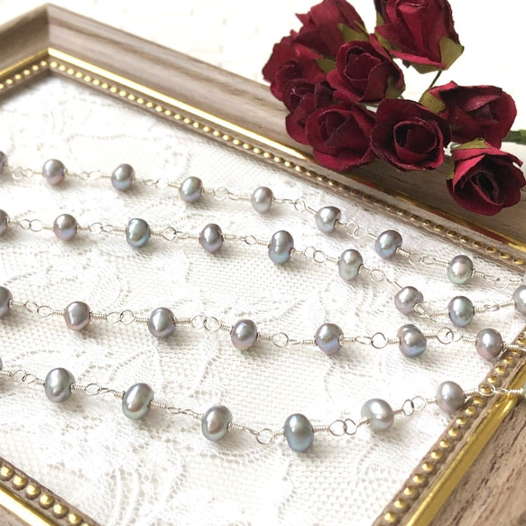 Creema Limited關注紀念珍珠項鍊銀 第1張的照片