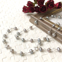 Creema Limited關注紀念珍珠項鍊銀 第2張的照片