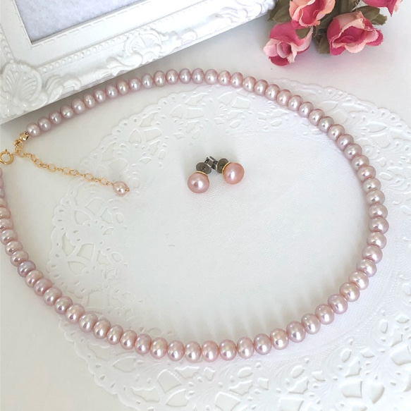 数量限定 福袋 真珠のネックレス〜ピンク 2枚目の画像