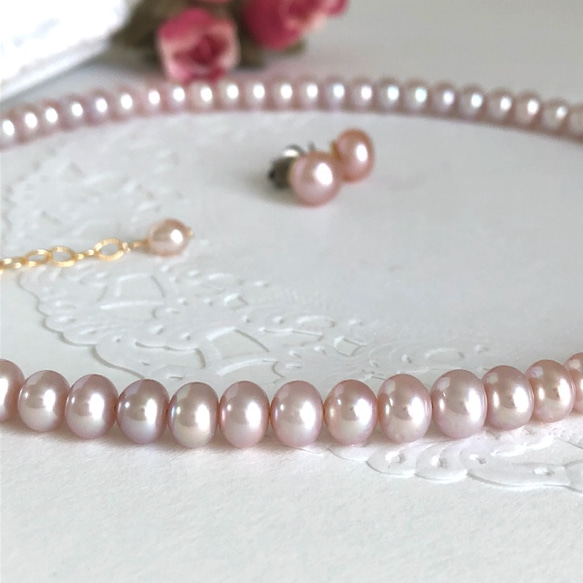数量限定 福袋 真珠のネックレス〜ピンク 3枚目の画像