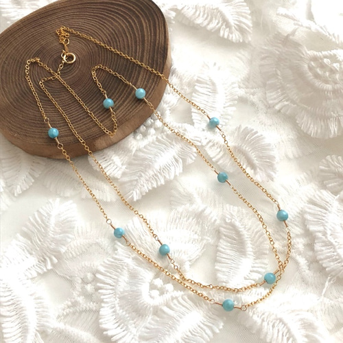 ラリマーロングネックレス 数量限定 ネックレス・ペンダント Mizuki