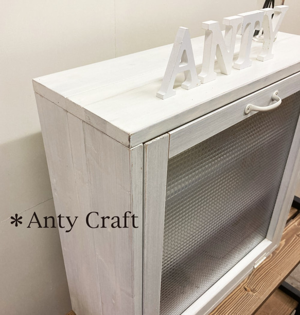 【NEW】　扉付きキッチン収納　カフェ風食器棚  スパイスラック AW/AW 完成品 2枚目の画像