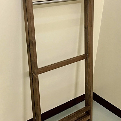 サイズオーダー可】【引取可能】無垢材 折りたたみ式ハンガーラック