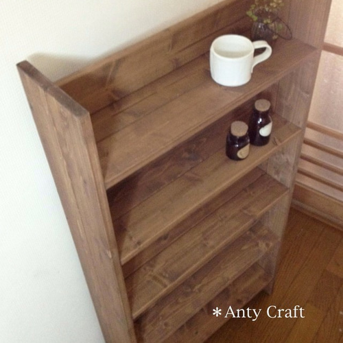 サイズオーダー可】【引取可能】5段飾り棚 DVD収納 本棚 幅60cm UN/UN