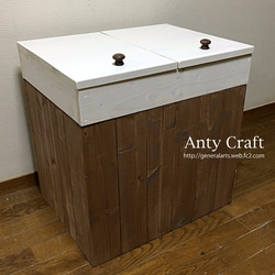 NEW】【引取可能】30L対応ゴミ箱 ハンドメイド アンティーク風