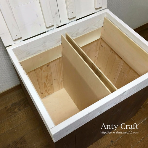 分別ゴミ箱 45L×2袋対応 ハンドメイド アンティーク風
