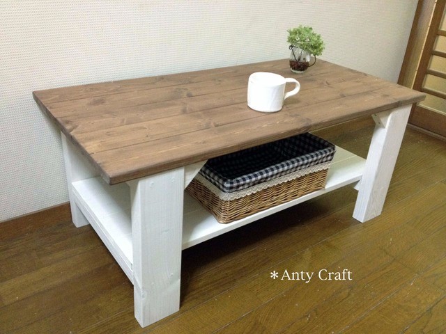 【サイズオーダー可】【引取可能】無垢材 ソファテーブル PC台 コーヒーテーブル 幅90cm UN/Ｗ 完成品