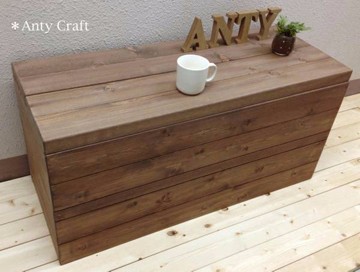 無垢材 シンプルデザイン　手渡し限定品 収納ベンチ