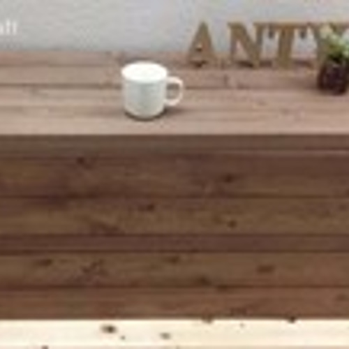 サイズオーダー可】【引取可能】無垢材 アンティーク風収納ベンチ UN