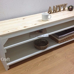 サイズオーダー可】【引取可能】3段収納棚 飾り棚 店舗什器 幅120cm LO