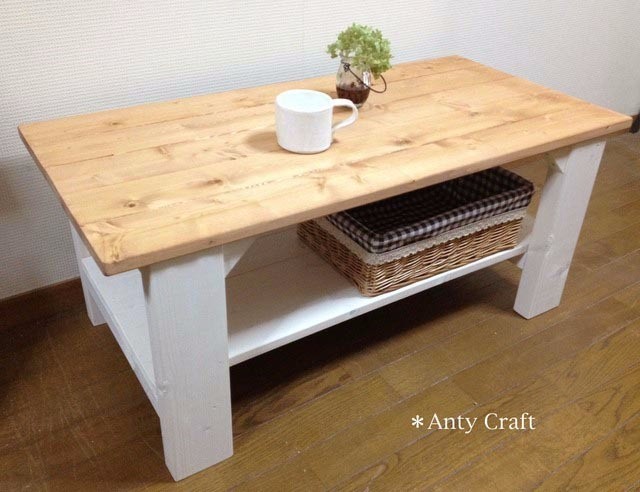 【サイズオーダー可】【引取可能】無垢材 ソファテーブル PC台 コーヒーテーブル 幅90cm LO/Ｗ 完成品