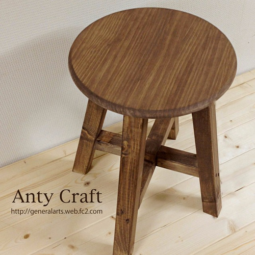 レッドオーク材 ミルクスツール 手作り ハンドメイド レッドオーク材