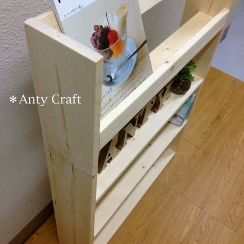 引取可能】文庫本 まんが本収納棚 飾り棚 幅64cm N/N 完成品 棚