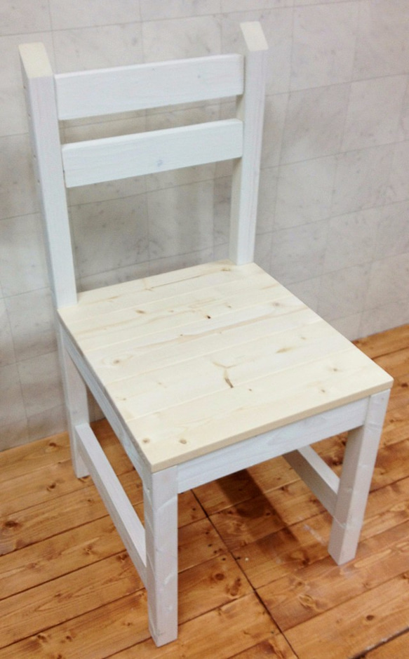 【サイズオーダー可】【引取可能】 ハンドメイド 木製チェア 幅40cm UN/W サイズオーダー可】【引取可能】無垢材 ハンドメイド 木製チェア 幅