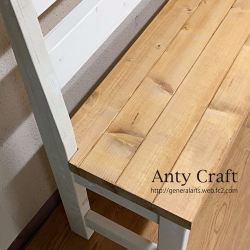 背付きベンチチェア 幅90cm LO/W 完成品 ソファ・ベンチ 本日ご注文分 