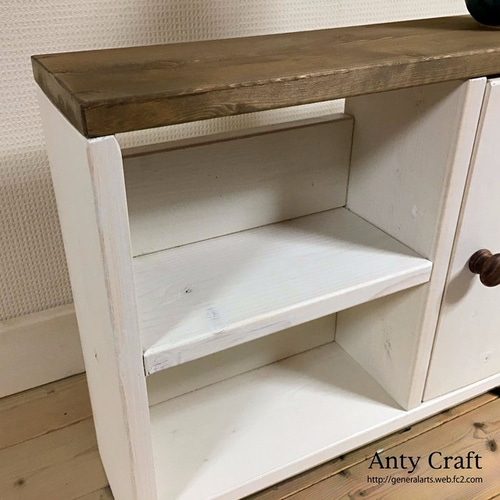 サイズオーダー可】【引取可能】無垢材 目隠し扉がついた！トイレ収納