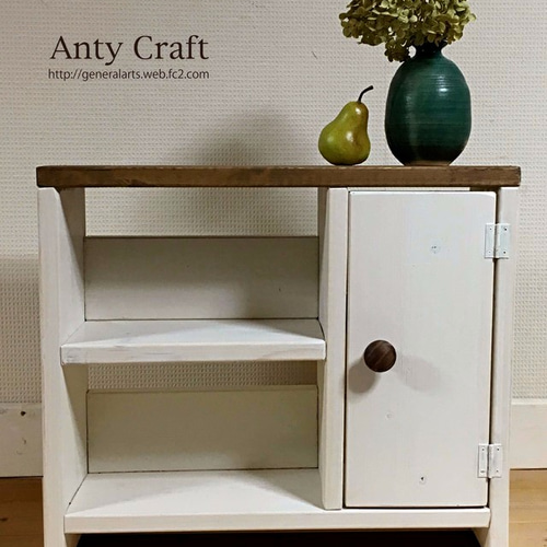 サイズオーダー可】【引取可能】無垢材 目隠し扉がついた！トイレ収納