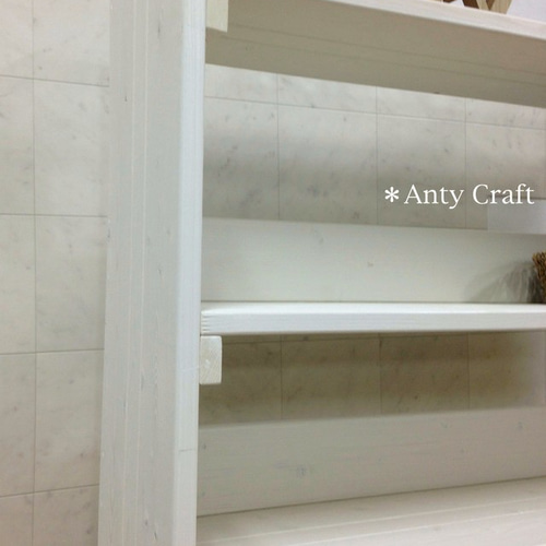 引取可能】飾り棚付き4段棚 幅80cm W/W 完成品 棚・シェルフ・ラック