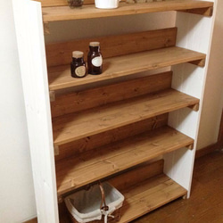 新サイズ‼️棚、シェルフ、シューズラック7段120cm幅(35足用) 棚